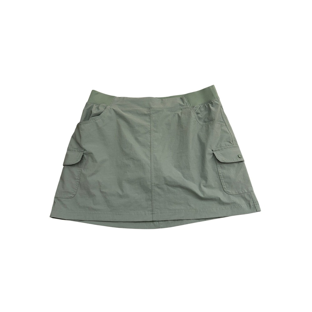 Eddie Bauer Cargo Skort Womens Large Sage Green Excellent Hiking Outdoor Utility